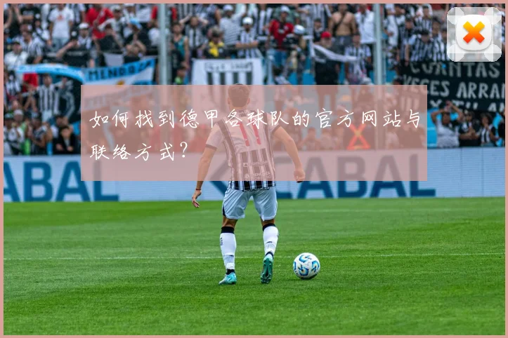 如何找到德甲各球队的官方网站与联络方式？